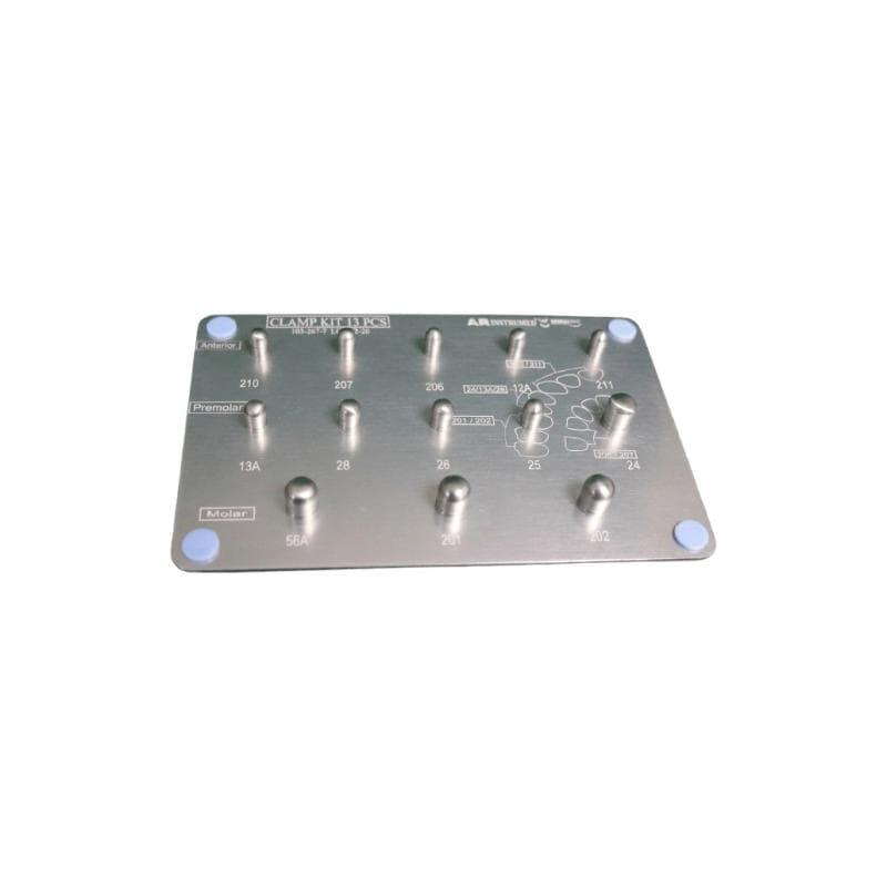 Rubber Dam Clamps Tray Silver
