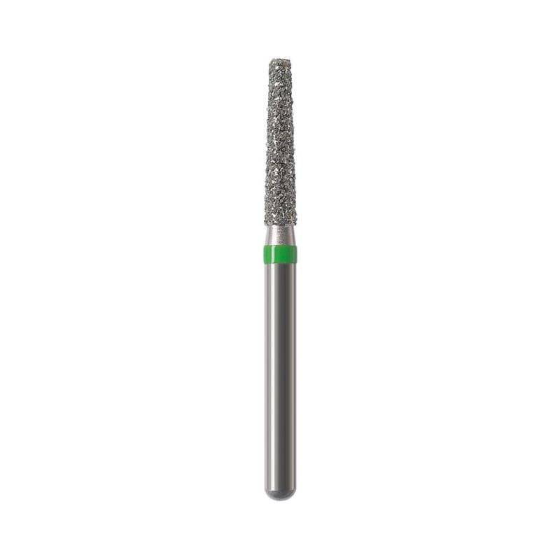 Diamond Bur Flat End Taper Size #16 - 847 Green Color