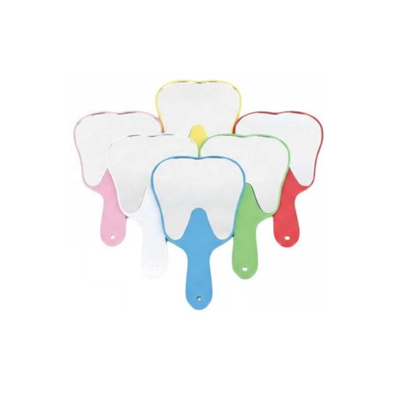 5 x Dental Teeth Shape Mirror Any Color + 1 Free