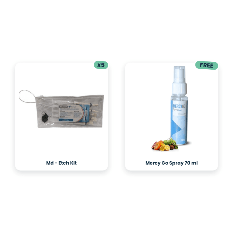 5 x Md - Etch Kit + Mercy Go Spray 70 ml Free
