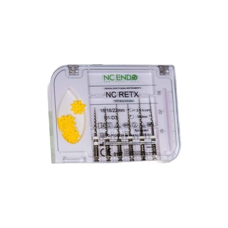 NC Endo Retreatment Rotary Files RetX Pack of 6