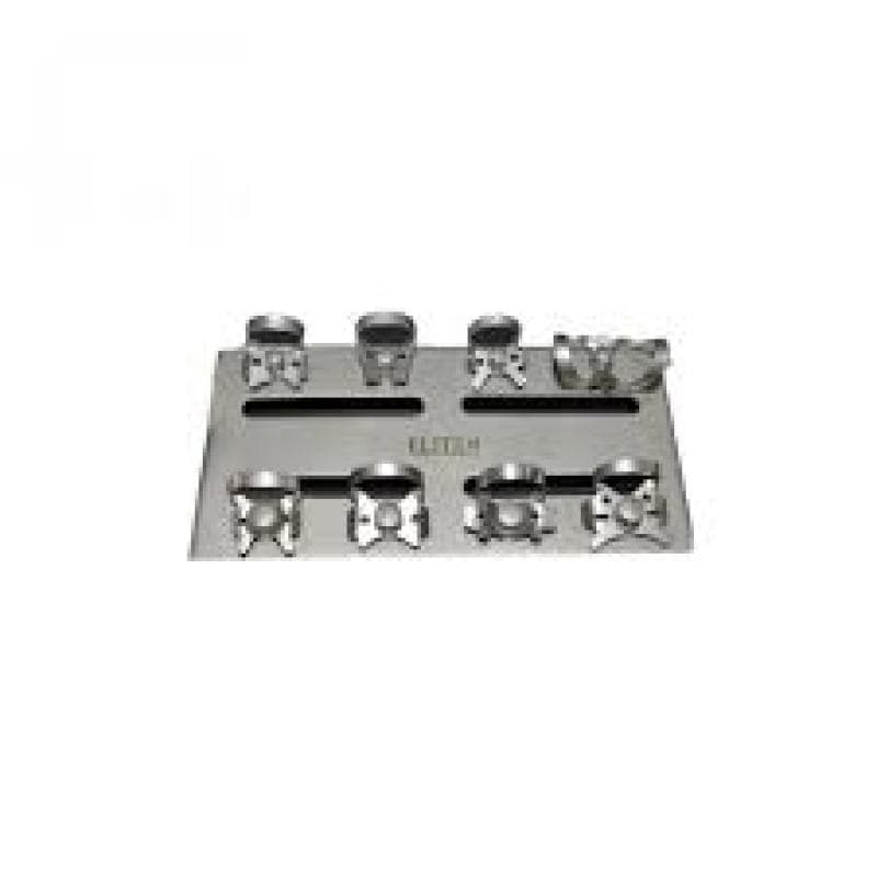 Rubber Dam Clamps Kit Of 8 With Stainless Steel Rack