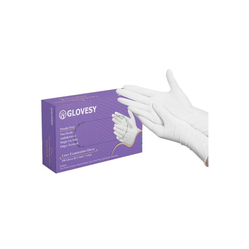 Glovesy Latex Examination Powder-Free Small White