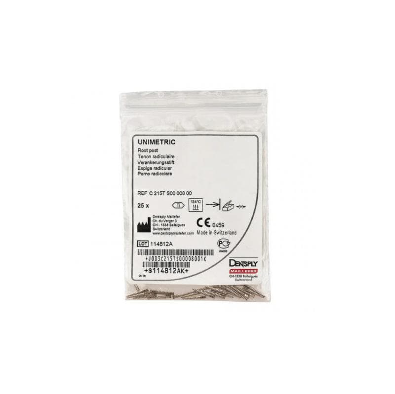 Unimetric Titanium Root Post 108L White