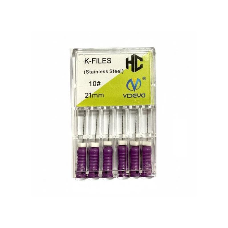 Videya Stainless Steel K-Files #10 - 21 mm