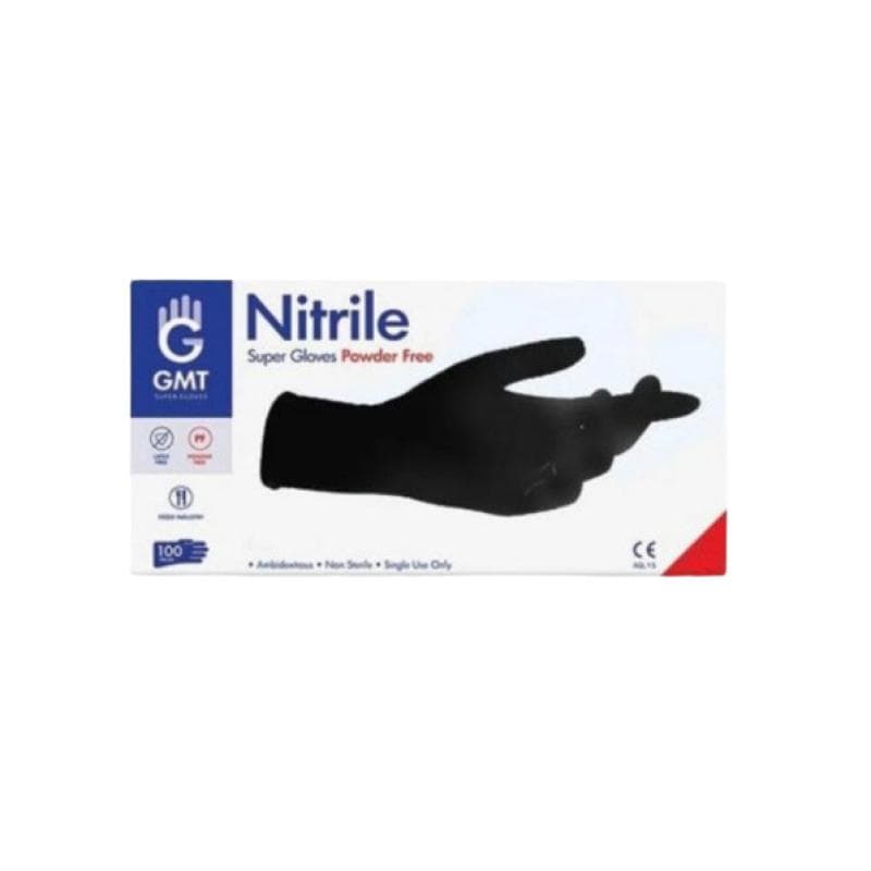 GMT Nitrile Gloves Large Black