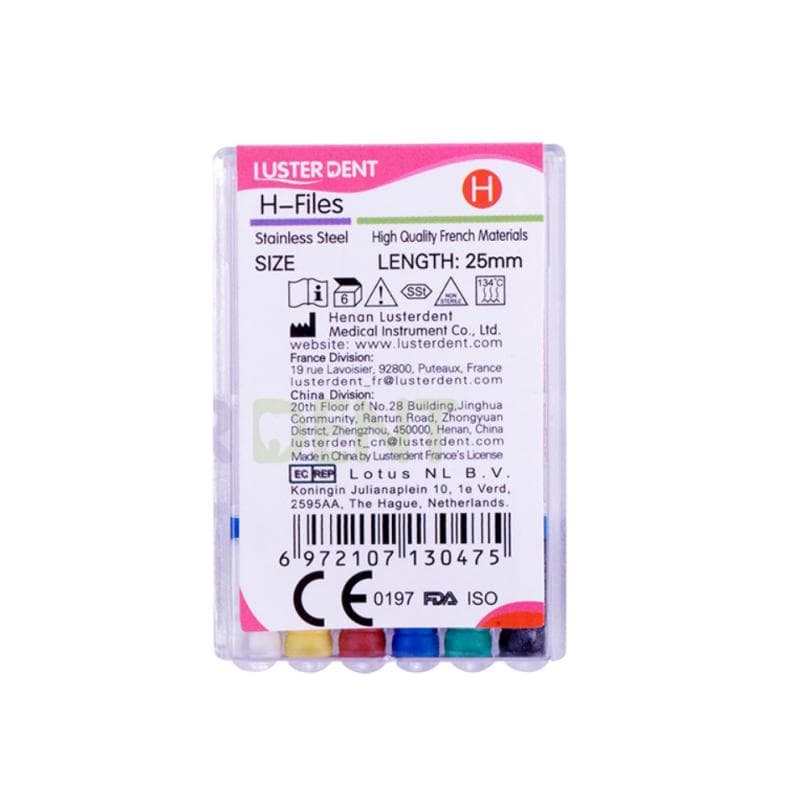 Luster Dent Stainless Steel H-Files #45-80 - 25 mm