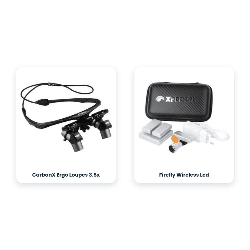 CarbonX Ergo Loupes 6.5x + Firefly Wireless Led
