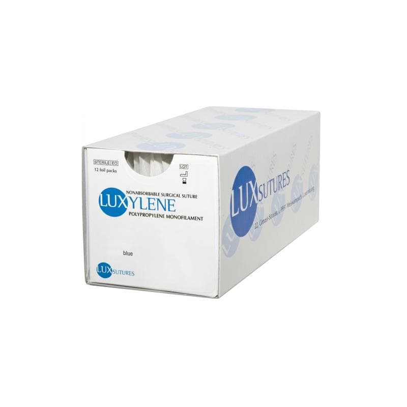 Luxcryl Suture Luxylene Reverse Cutting 3/8 Circle 4/0 - 75 cm 19 mm Blue