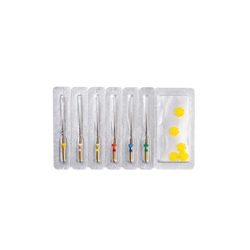 5 x Blu B Flex Gold Blister Rotary Files Assorted 17-15-20-25-30-35 L 25 mm + 1 Free