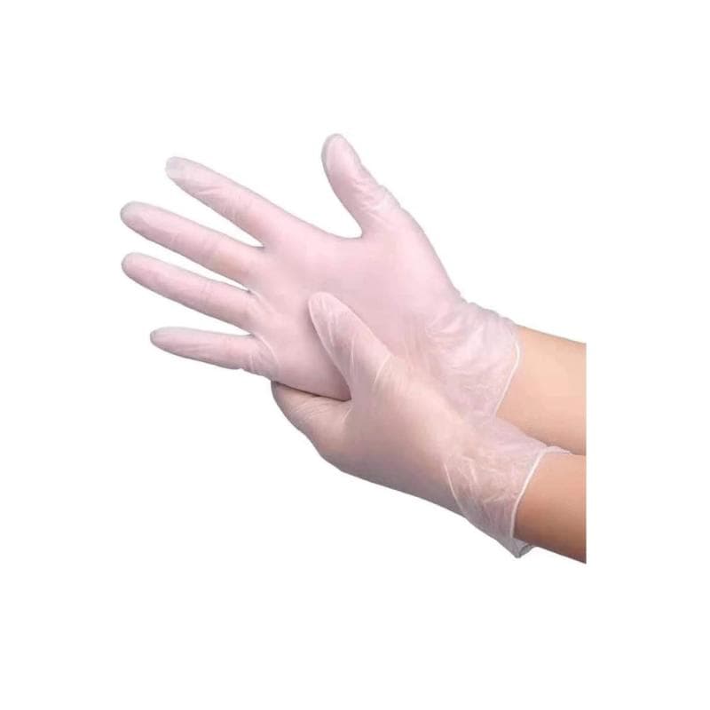 2 Packs Of Vinyl Gloves Large Clear