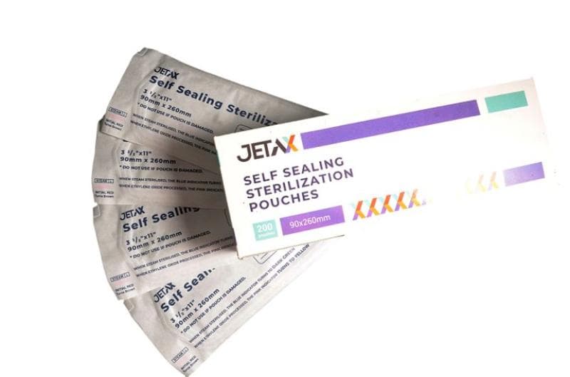 Self Sealing Sterilization Pouches 9 x 26 cm