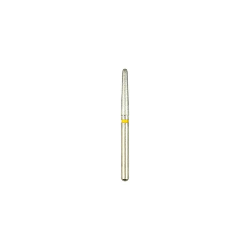 Shofu Stone Tapered Cylinder Round End Yellow 018