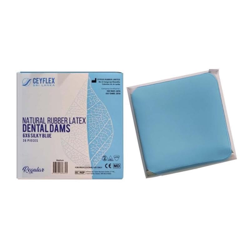 Ceyflex Rubber Dam Medium Silky Blue 6 x 6