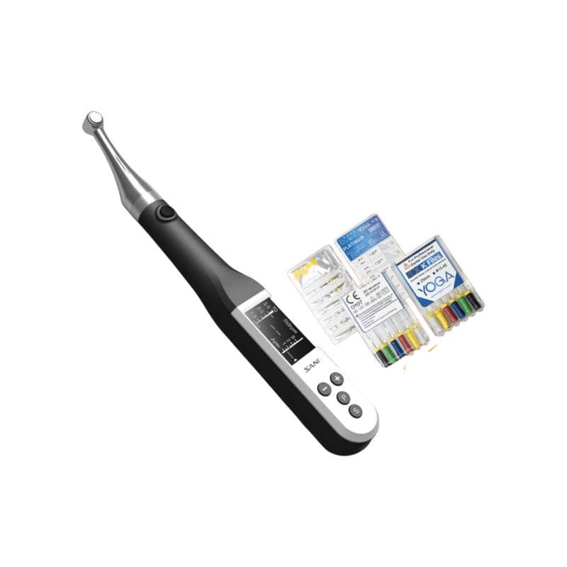 Sani Wireless Endo Motor + 5 x Yoga Manual Files and Yoga MG3 Platinum Rotary Files #20/10 #20/04 #25/04 #25/06 - 25mm Free