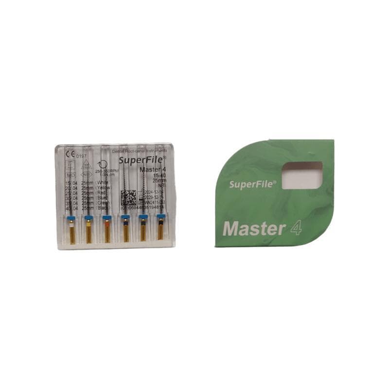 20 x NiTi Master 4 Rotary Files Assorted Kit #15-40 - 25 mm + 5 Free
