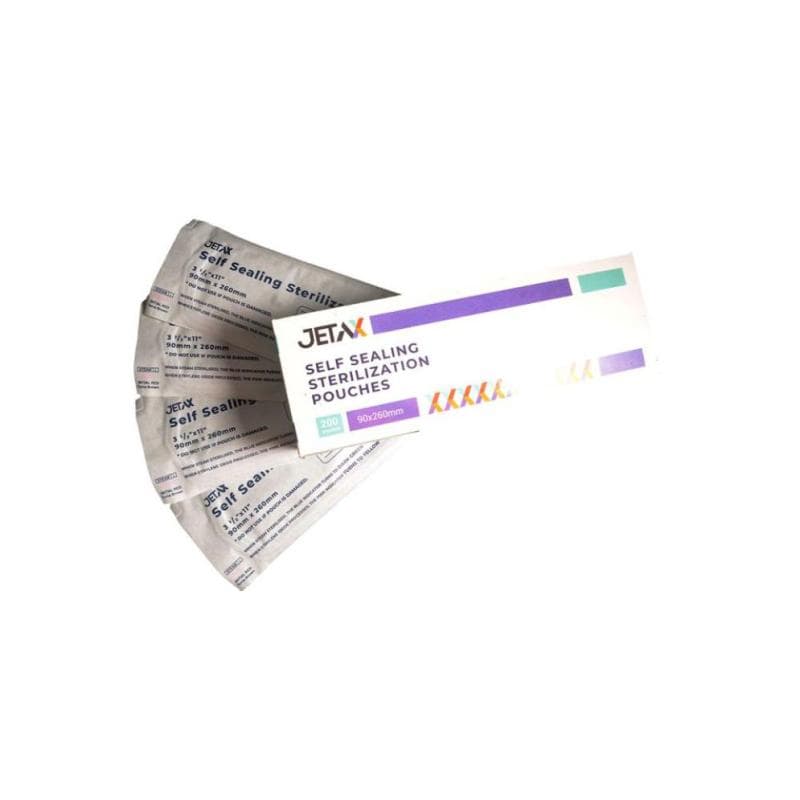 3 x Self Sealing Sterilization Pouches 9 x 26 cm