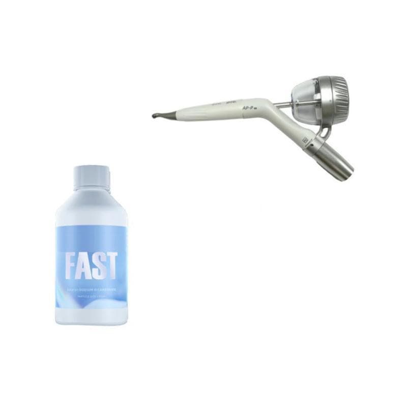 AP-P Pro Dental Air Polisher for Biofilm Removal + Fast Sodium Bicarbonate Supragingival Powder 65um