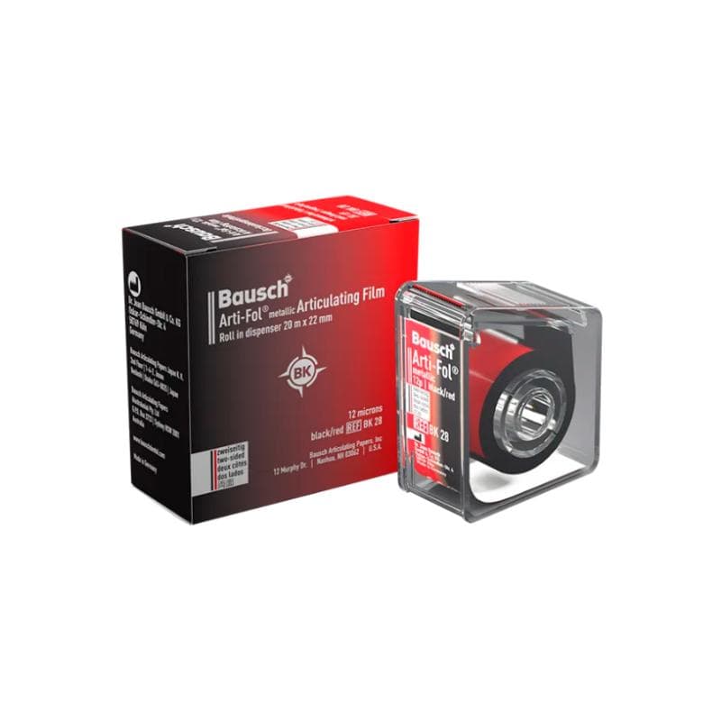 Arti-Fol Metallic 12 Micron Roll with Plastic Dispenser Red-Black