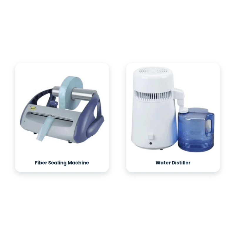 Fiber Sealing Machine + Water Distiller