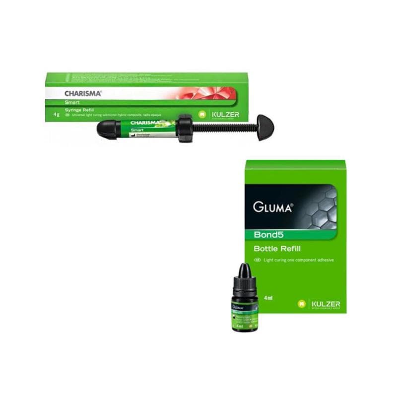 5 x Charisma Smart Composite Syringe Any Shade + Gluma Bond5 Bottle
