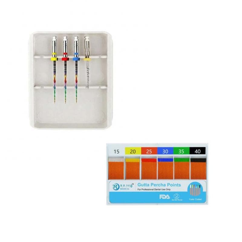 5 x Ramo Rainbow Ultra #17-08 - #20-04 - #25-04 - #30-04 - 25 mm + 2 x Gutta Percha Free
