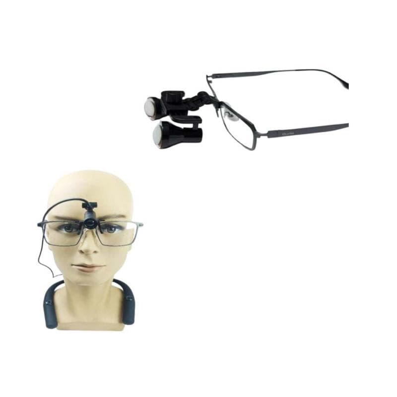 Burite Loupes 3.5x Adjustable Black + Burite Loupes Neck Light Pro