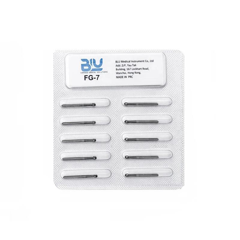 Blu Carbide Burs FG7