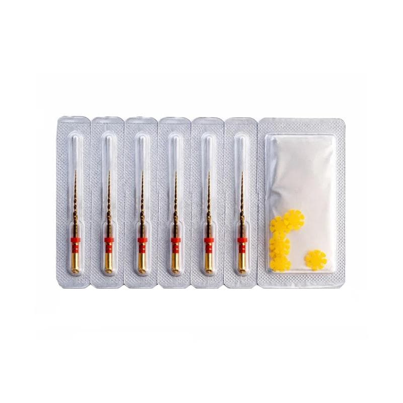 5 x Blu B Flex Gold Blister Rotary Files Refill 6 Files #25-06 - 25 mm + 1 Free