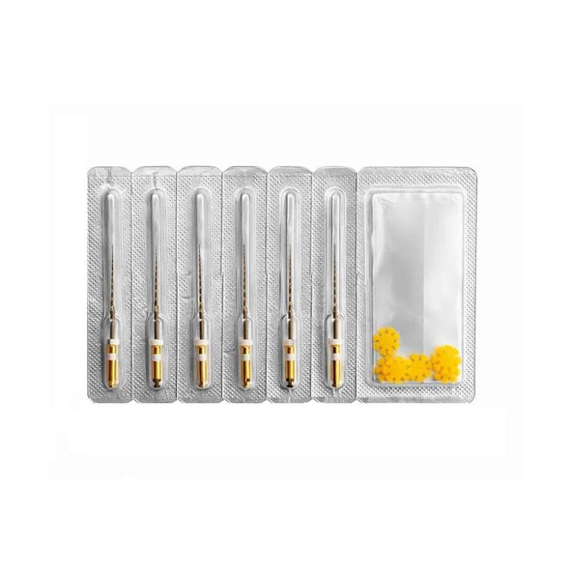 5 x Blu B Flex Gold Blister Rotary Files Refill 6 Files #15-03 - 25 mm + 1 Free