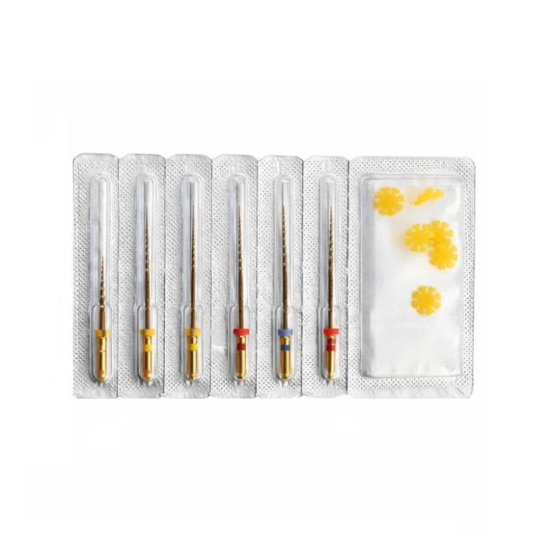 5 x Blu B Flex Gold Blister Rotary Files Assorted 6 Files 17-08-18-05-20-04-25-04-30-04-25-06 - 31 mm + 1 Free