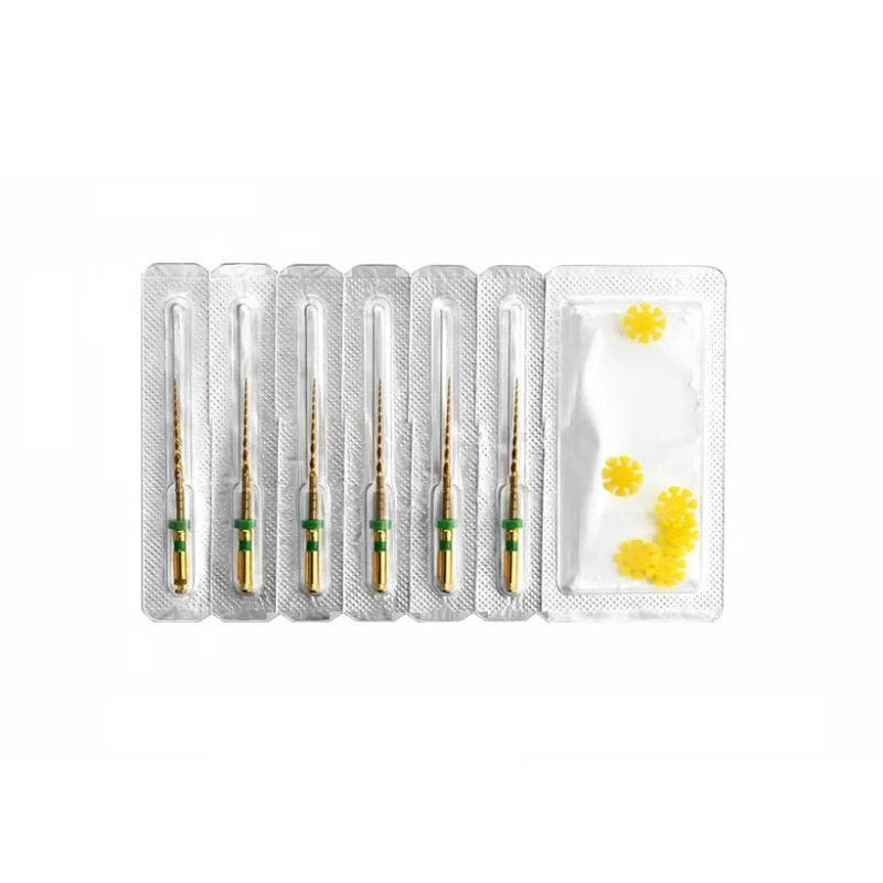 5 x Blu B Flex Gold Blister Rotary Files Refill 6 Files #35-04 - 25 mm + 1 Free