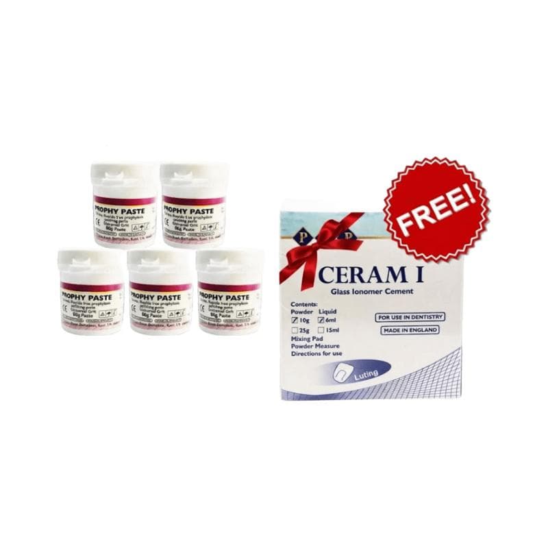 5 x Polishing Paste + Ceram I Glass Ionomer Free