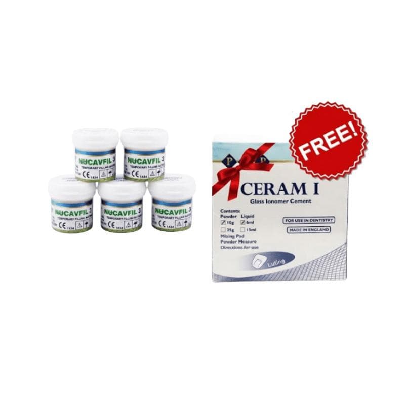 5 x Nucavfil + Ceram I Glass Ionomer Free