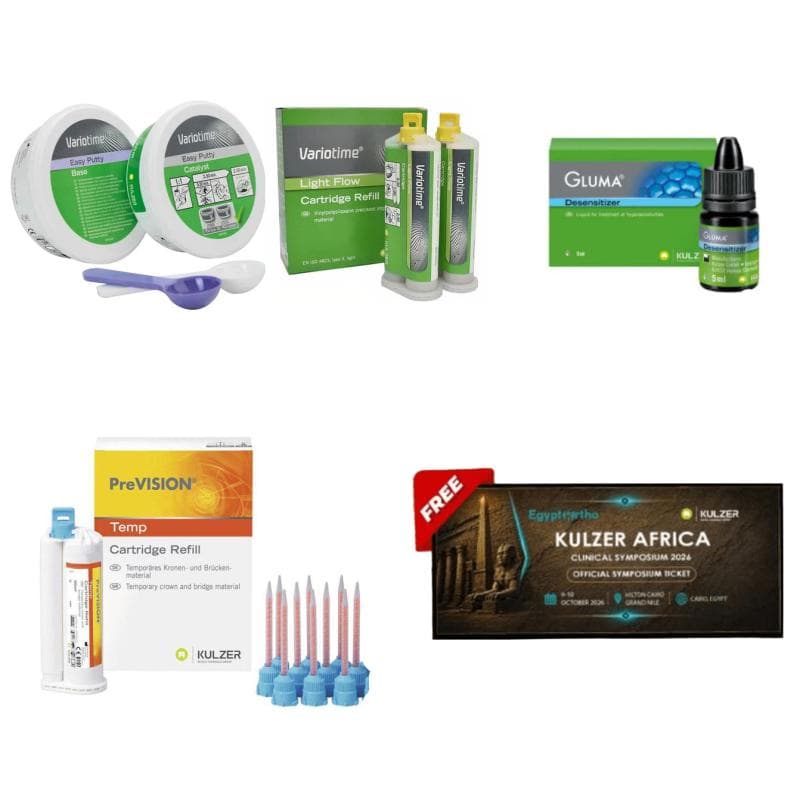 Variotime A Silicone Kit + Prevision Temp 1 x 50 ml + Gluma Desensitizer 5 ml + Symposium Ticket Free