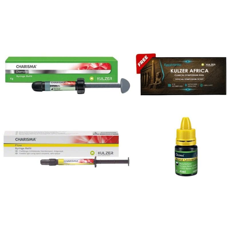 5 x Charisma Diamond Syringe 4 Gr + Gluma Bond Universal 4 ml + Charisma Flow Syringe + Symposium Ticket Free