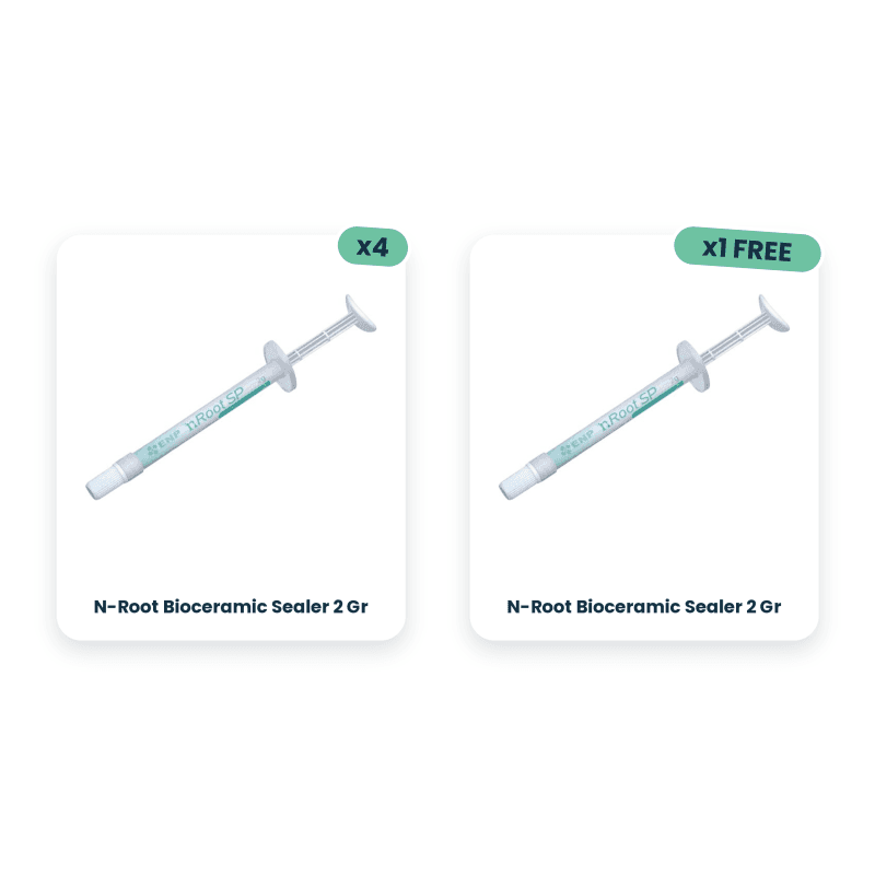 4 x N-Root Bioceramic Sealer 2 Gr + 1 Free