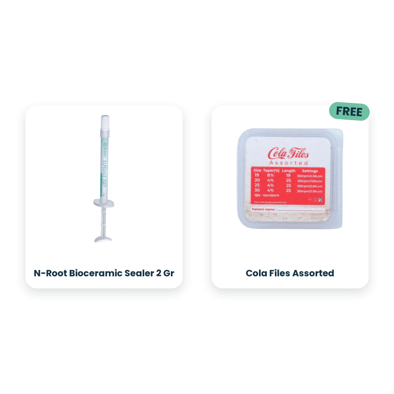 N-Root Bioceramic Sealer 2 Gr + Get Cola Files Assorted for Free