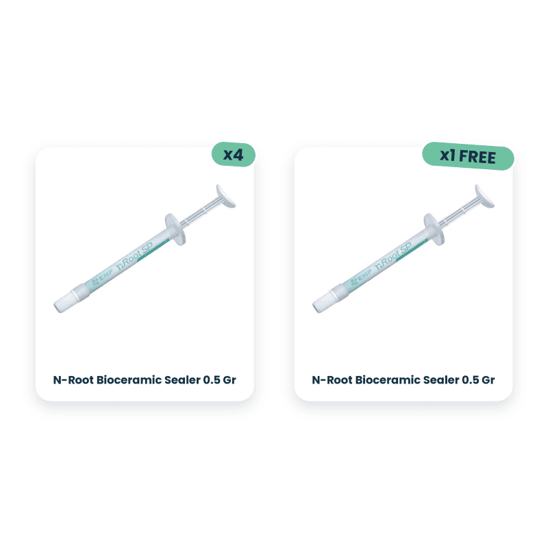 4 x N Root Bioceramic Sealer 0.5 Gr + 1 Free