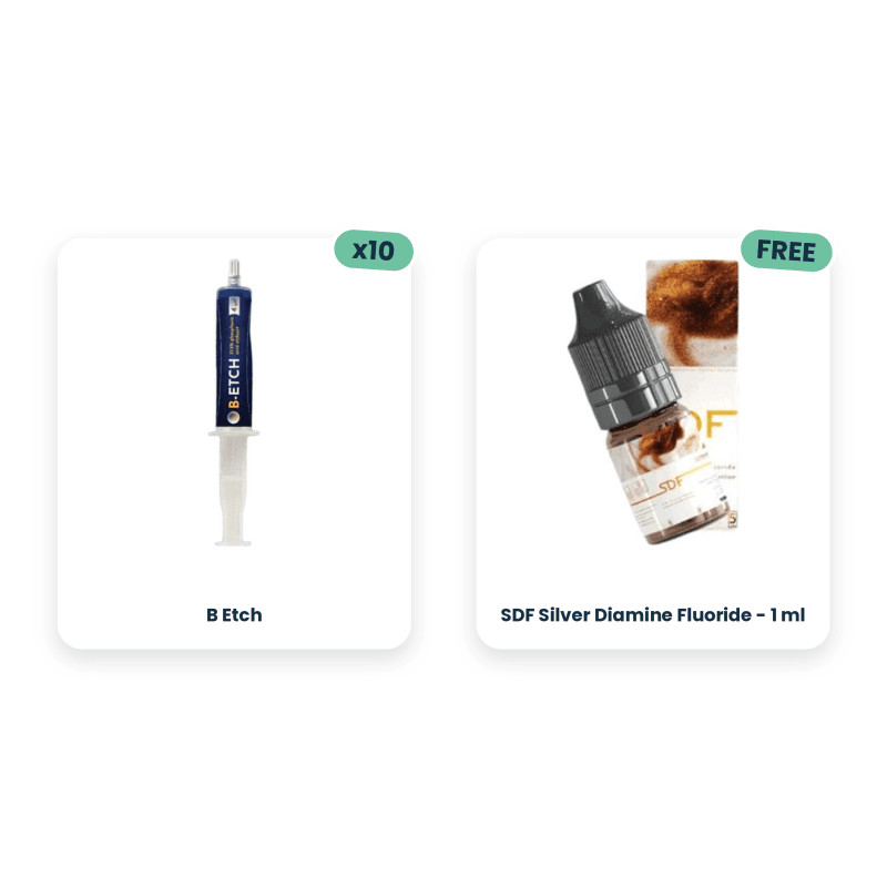 10 x B Etch + SDF Silver Diamine Fluoride - 1 ml Free