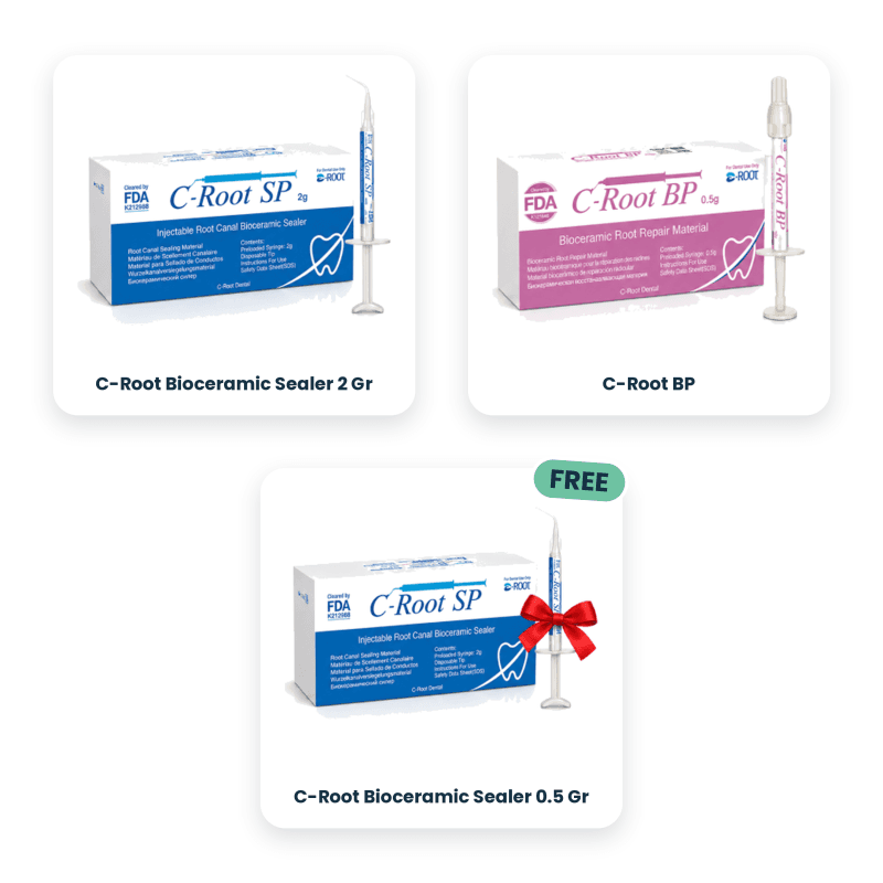 C-Root Bioceramic Sealer 2 Gr + C-Root BP and + C-Root Bioceramic Sealer 0.5 Gr Free