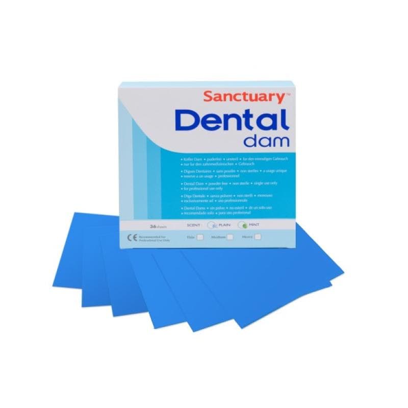 Rubber Dam Sheets Plain Blue Medium 6*6