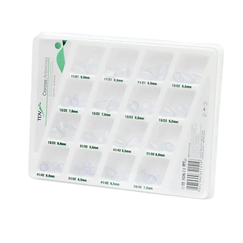 TDV Crowns Anterior Adult Teeth - 64 Transparent Crowns
