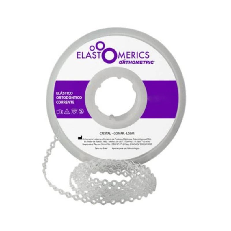 Elastomeric Chain Orthometric 4.5M Long Crystal