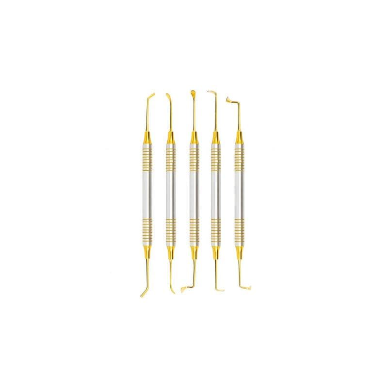 Sinus Curettes Gold Plasma Set of 5 Pcs