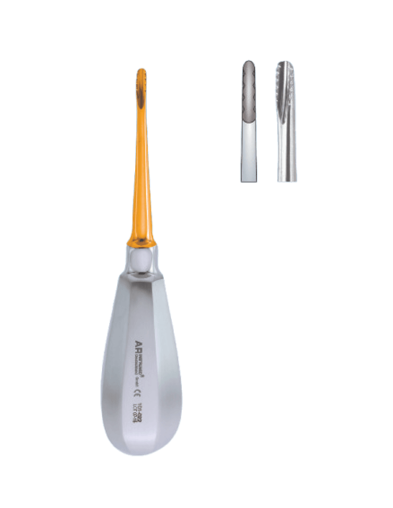 Lindo-Levien Straight Serrated Elevator 2.5 mm Gold Plasma