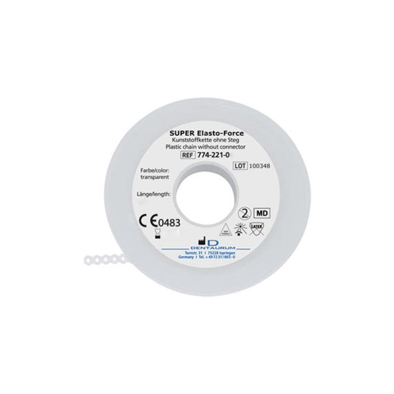 Dentaurum Elasto Force Plastic Chain Without Short Connector Transparent