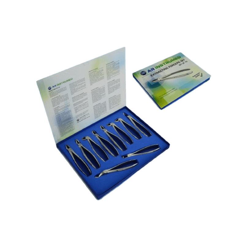 AR Instrumed - Extracting Forceps Set Of Adults 10 Pcs