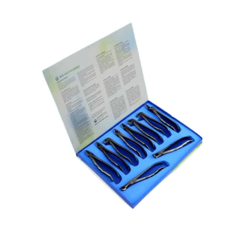 Extraction Forceps Plasma Black Set Of 10 Pcs