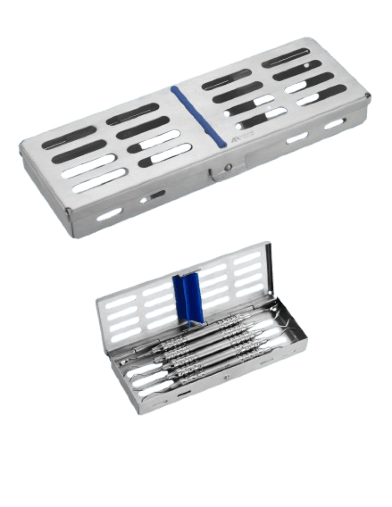 Dental Sterilizing Cassettes Small For 5 Pcs Tray 182x72x34 mm